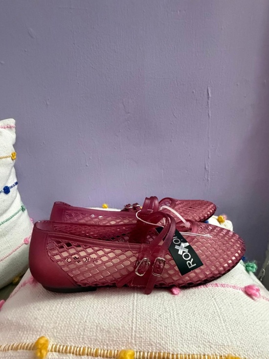 Roxoni Shoes - Roxoni Double Strap Jelly Mary Jane Flats - Pink/ Transparent - NWT